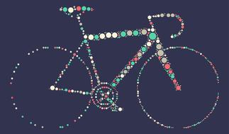 bike mountain colors drawing