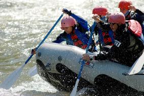 Whitewater Rafting group on Competition