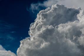 dramatic high clouds at deep Blue Sky