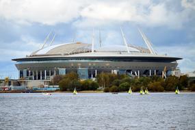 modern sports stadium in St. Petersburg