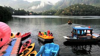 Water Boats in Naukuchiya Tal India