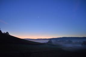 foggy morning over the countryside