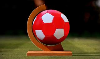 Football Ball Globe red