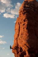 Climbing Rappelling Rope man