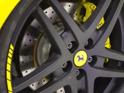 Ferrari logo on rim