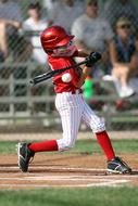 Baseball man in red
