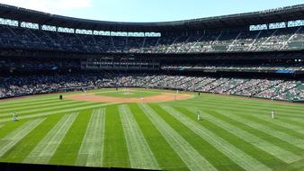 panoramic view of the baseball stadium in seattle