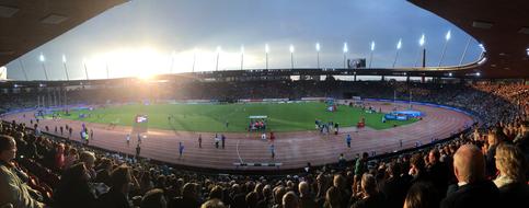 panoramic view of Zurich Letzigrund Meeting show