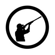 animals hunting as pictogram