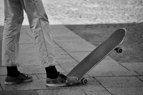 Black And White Skate Board person