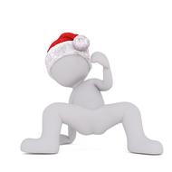 3d model man dancing red hat drawing