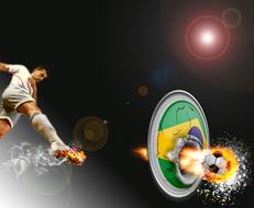 football brazil world cup 2014 banner drawing