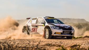 Rally Race Car action