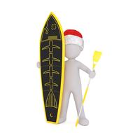 white male 3d red hat and board drawing