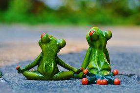 Yoga Frogs Relaxed ceramic