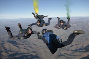 Skydiving Team in flight