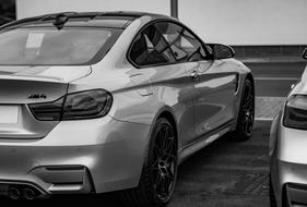 Bmw M4 car black and white