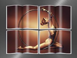 girl sport circle hoop drawing