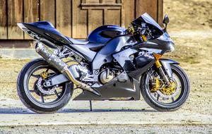 Motorcycle Kawasaki Speed blue