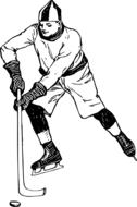 boy casual hokey ice drawing