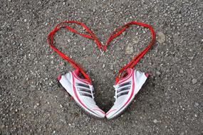 Sport Shoes Heart red