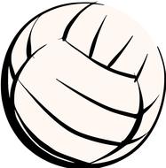 volleyball sport beach pink ball drawing