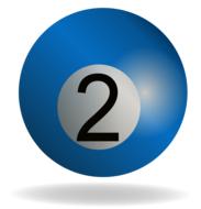 billiard ball blue two drawing