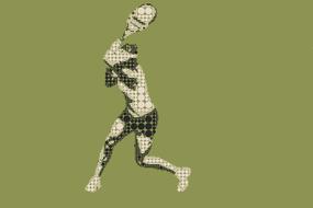 digital silhouette of a tennis player