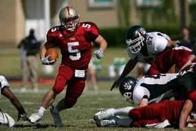 American Football on a blurred background