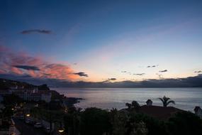 pink blue Sky Sea Beach