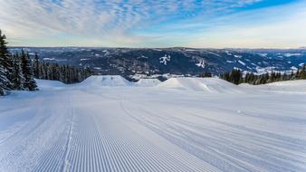 Skiing Cold Slopes landscape