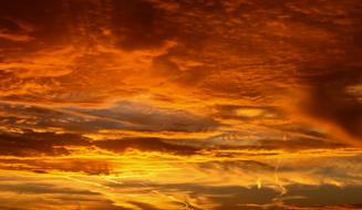 Sunrise Sky Clouds hot red orange