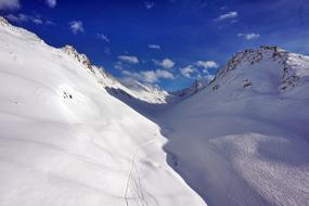 ski slope in austria on a sunny day