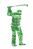 golf sport silhouette green words drawing