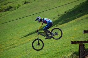Bike Human Person green grass