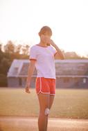 Portrait Sunset Beauty Young girl