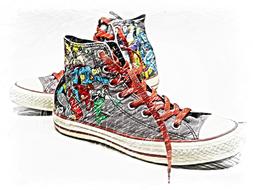 sneakers sports shoes drawing