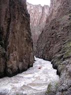 Whitewater Rafting River cliffs