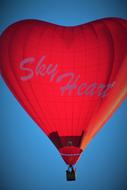 heart shape Hot Air Balloon at sky