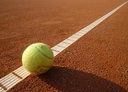 Tennis Court Yellow ball