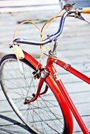 Retro red Bicycle, detail