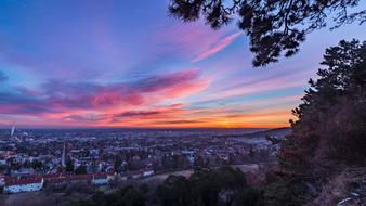 winter Sunrise over old city