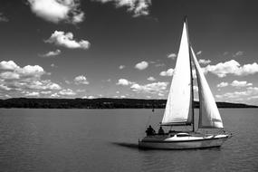 Sailing Boat black and white