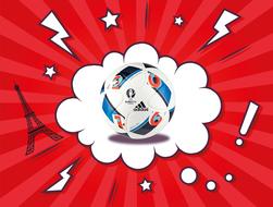 comic football eiffel tower banner