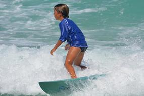 Ocean surfboard kid