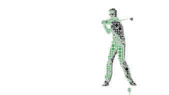 pictogram golfer drawing