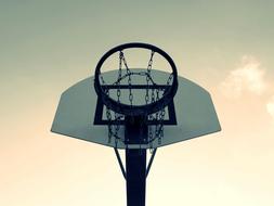 Basketball Hoop pink sky