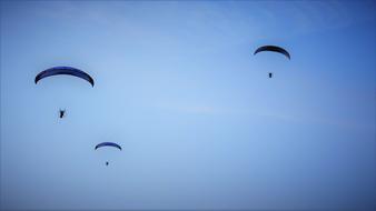 skydiving blue Sky