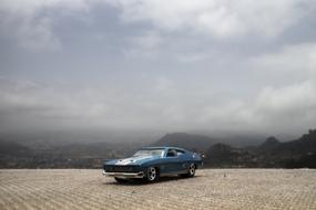 Muscle Car and white sky