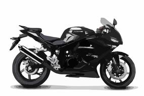 motorbike race black
